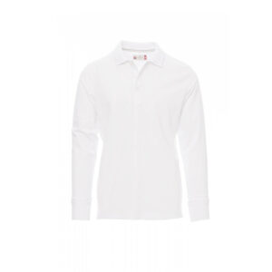 Payper Wear Florence long sleeve polo shirt 100% white cotton