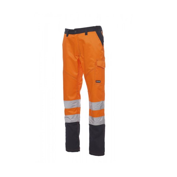 Payper Wear Worker Pantalone Charter alta visibilità Arancione/Blu