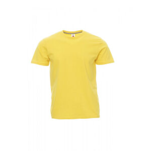 T-Shirt da uomo a girocollo Payper Sunset Gialla 100% Cotone
