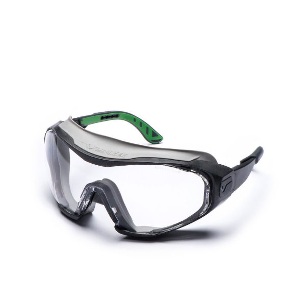 Univet 6X1 occhiali da lavoro trasformabili in maschera a lente chiara
